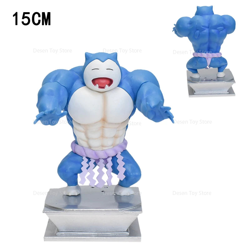 13 Styles Pokemon Muscle Figures Fitness Magikarp Snorlax Dugtrio Psyduck Squirtle Bulbasaur Gengar PVC Action Model Figures Toy