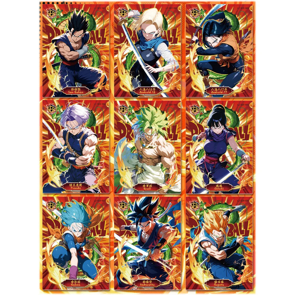 LuoKa Dragon Ball Card Fighting Rare Limited Edition Anime Slab Cards Dragon Ball Exchange Card Collection Toys Booster Box
