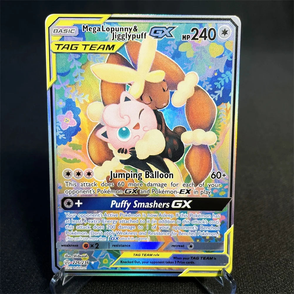 Pokémon Cards Holographic Card Sun & Moon Series Mewtwo Pikachu Paikou Serena Caitlin Collection Cards Toys Gifts Proxy Card