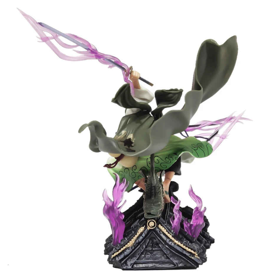 22CM Anime One Piece Action Figure Roof Sauron Three Knife Flow Zoro with Box PVC Collection Statue Model Figurine Toys Boy