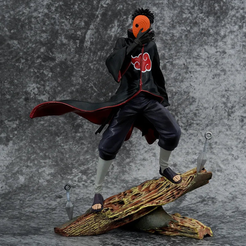 Naruto Anime Figure 26cm Obito Uchiha Tobi Head Changeable Action Figurine Pvc Statue Model Desktop Decoration Toy Gift For Kid