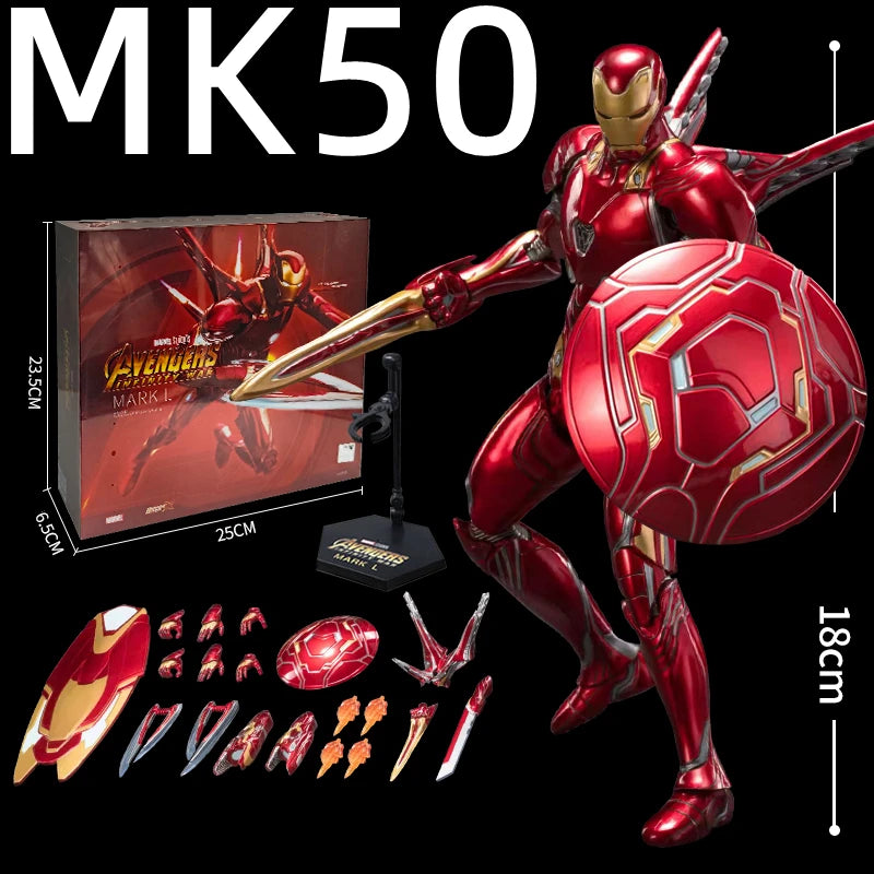 ZD Original Iron Man MK30 Blue Steel 1/10 Iron Patriot MK3 Marvel legends War Machine 10th Anniversary Action Figure Model Gift