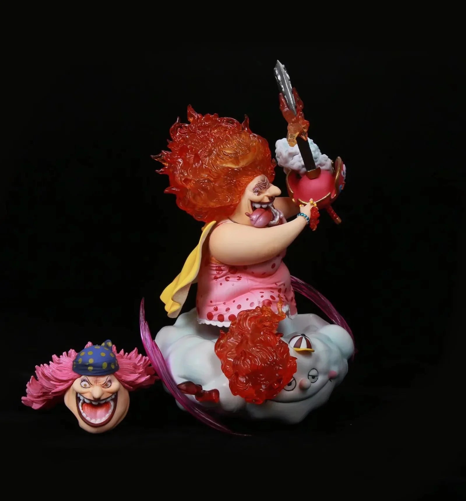 Anime One Piece Four Emperors Pirates Big Mom Charlotte Linlin Battle Ver. GK PVC Action Figure Statue Collection Model Toy Doll