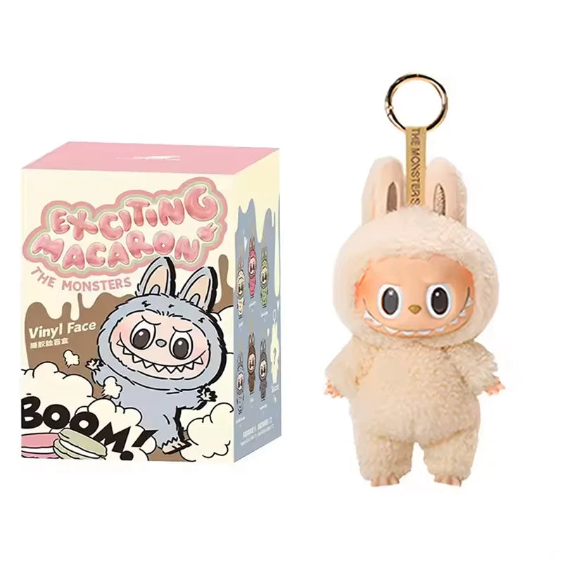 Labubu The Monster Vinyl Face Doll Heart Moving Macaron Doll Blind Box Blind Bag Figure Guessing Bag China High Quality Replica