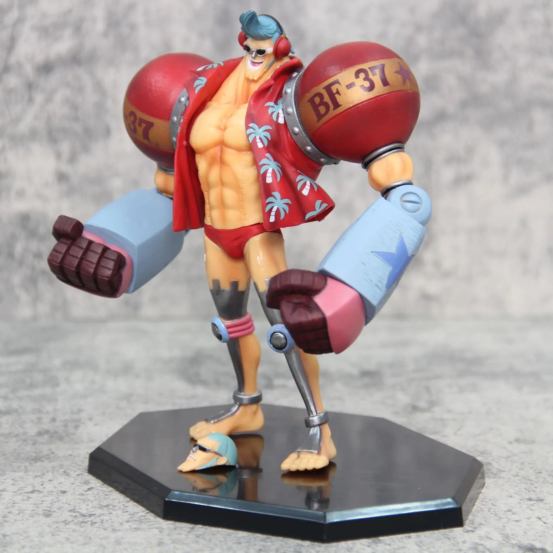 18cm Anime One Piece Figure Gk Franky Action Figures Double Head Interchangeable Pvc Collectible Ornaments Decoration Toy Gifts