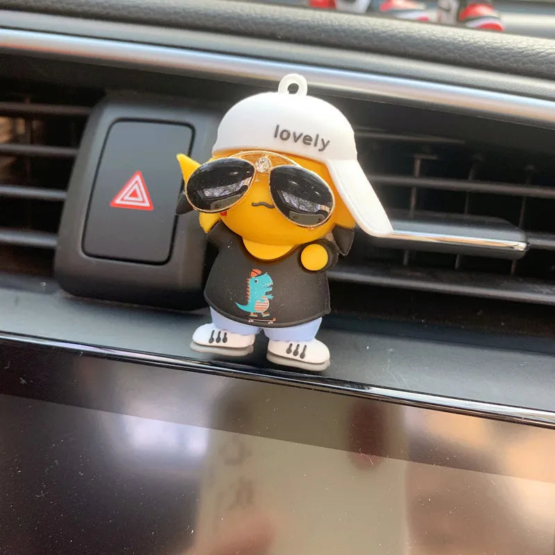 Anime Pokemon Cartoon Pikachu Psyduck Action Figures Car Air Outlet Perfume Clip Decor Auto Air Freshener Interior Accessories