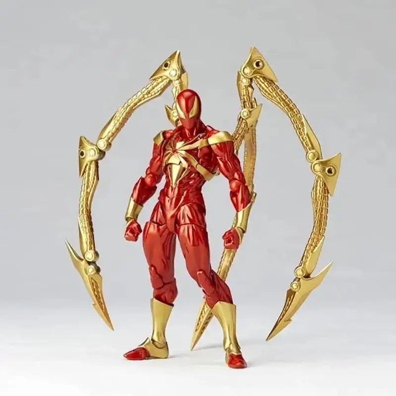 New Amazing Yamaguchi Animation Kaiyodo Iron Spiderman Ation Figure Collection Model Toy Birthday Gift
