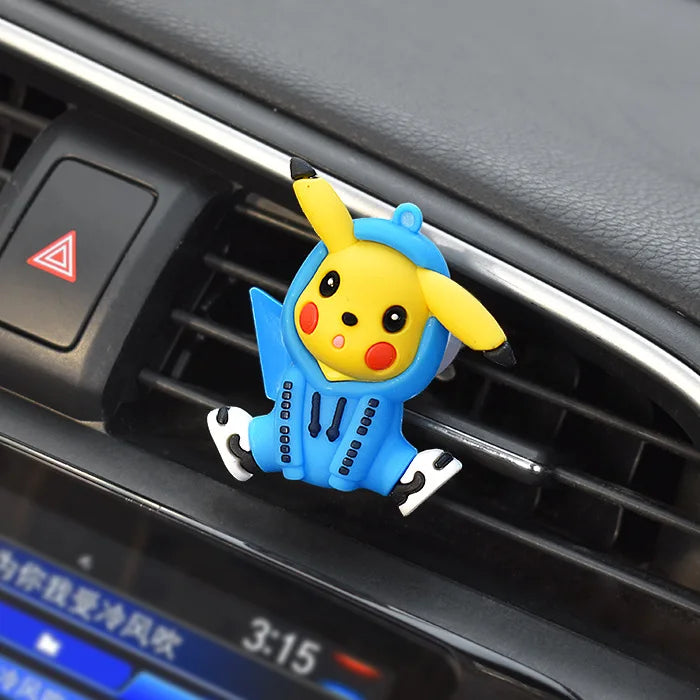 Anime Pokemon Cartoon Pikachu Psyduck Action Figures Car Air Outlet Perfume Clip Decor Auto Air Freshener Interior Accessories
