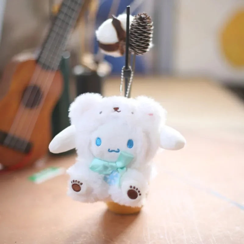 Sanrio Kuromi Cinnamoroll Melody Plush Toy Doll Anime Kawaii Doll Pendant Collection Children's Birthday Festival Gift