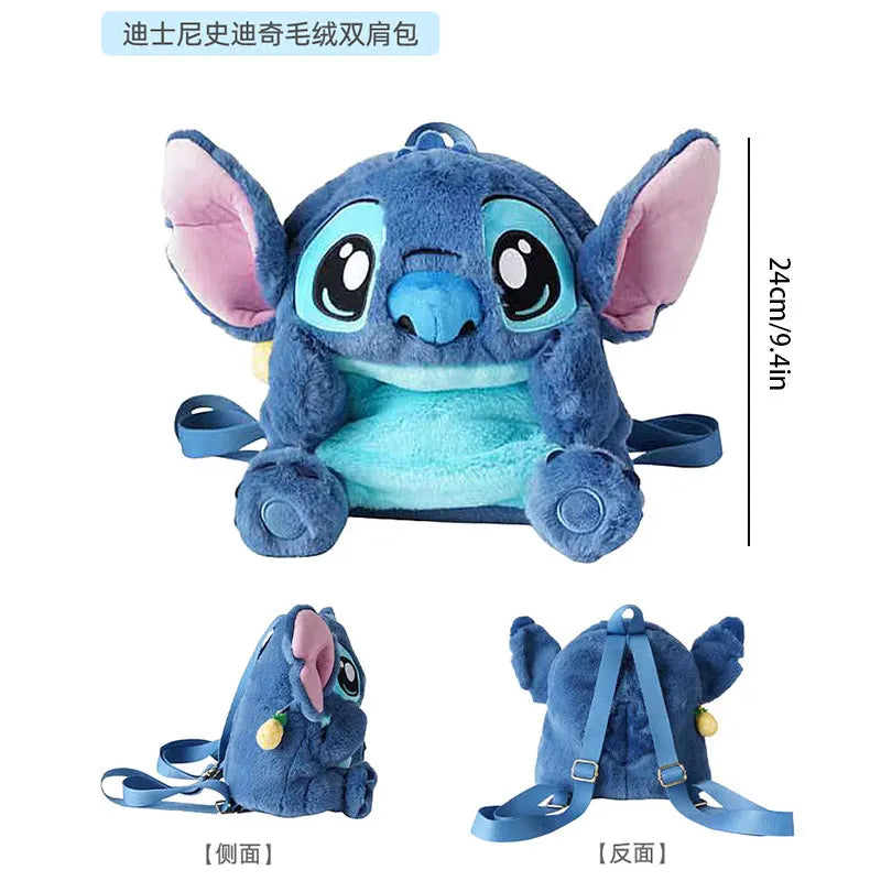 Disney Stitch Plush Toy Anime Doll keyring Cartoon & Cute Children's Toys Backpack Pendant valentines Gift