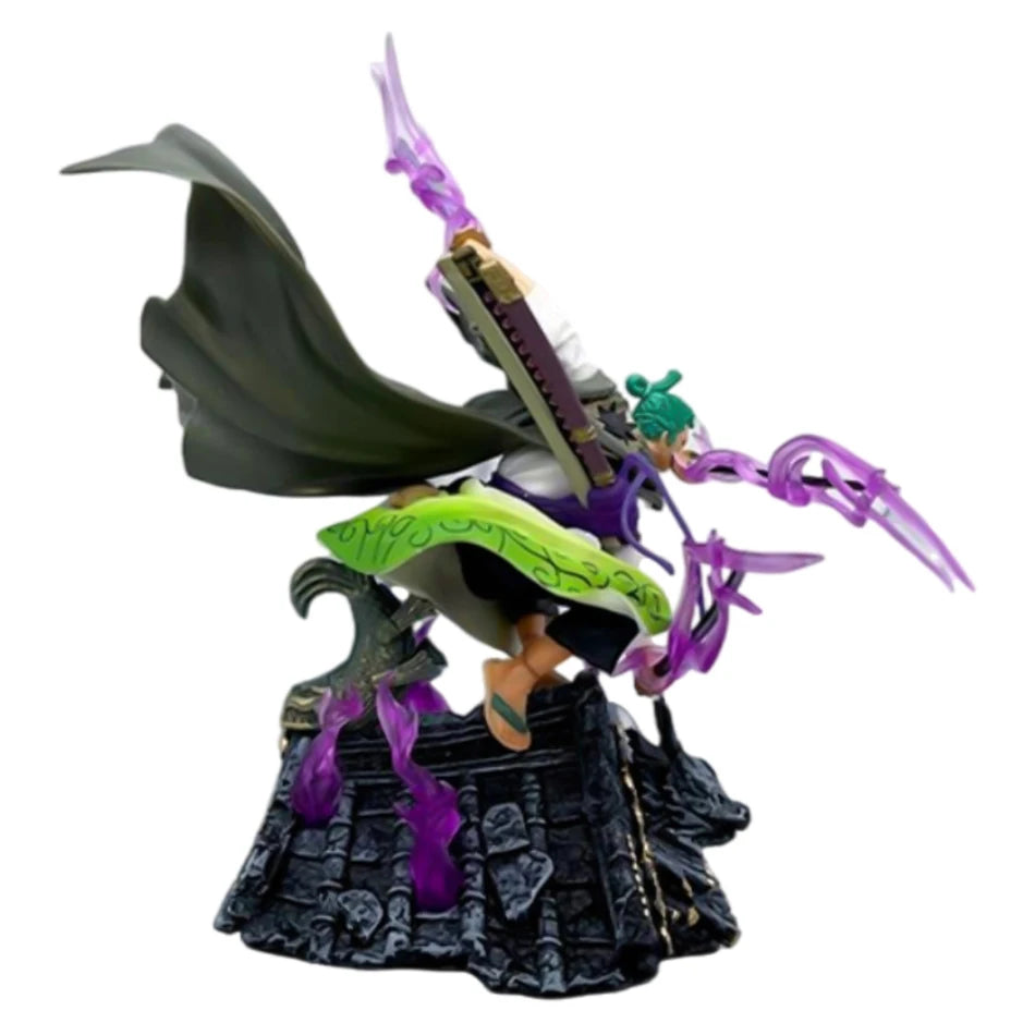 22CM Anime One Piece Action Figure Roof Sauron Three Knife Flow Zoro with Box PVC Collection Statue Model Figurine Toys Boy