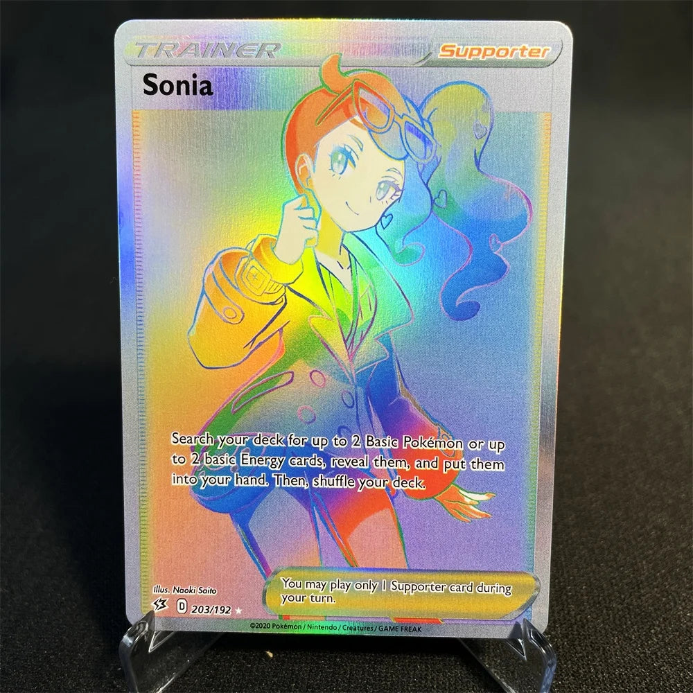 Pokémon Cards Holographic Card Sun & Moon Series Mewtwo Pikachu Paikou Serena Caitlin Collection Cards Toys Gifts Proxy Card