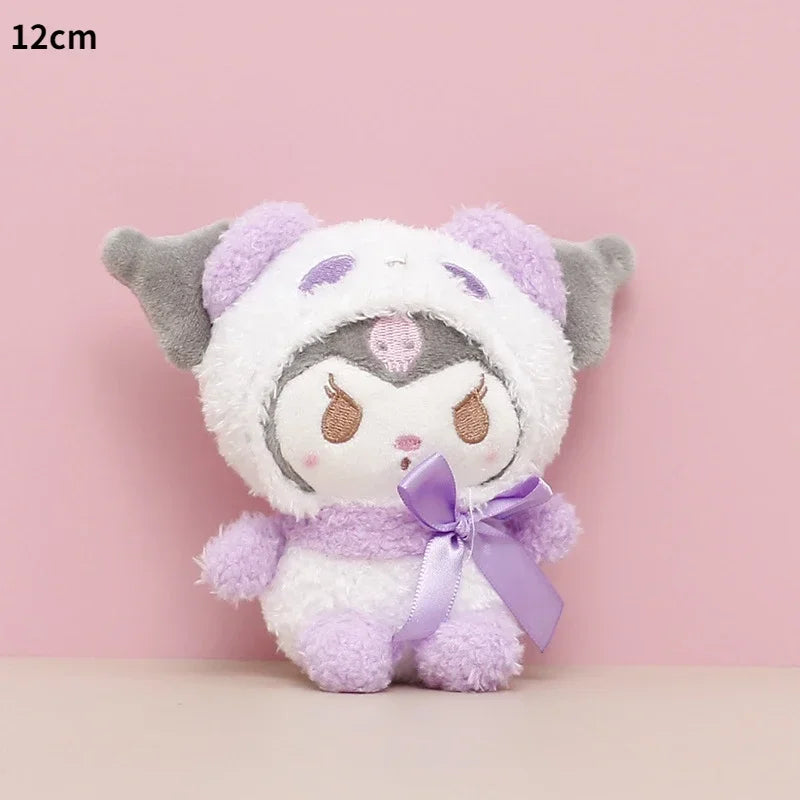 Sanrio Kuromi Cinnamoroll Melody Plush Toy Doll Anime Kawaii Doll Pendant Collection Children's Birthday Festival Gift