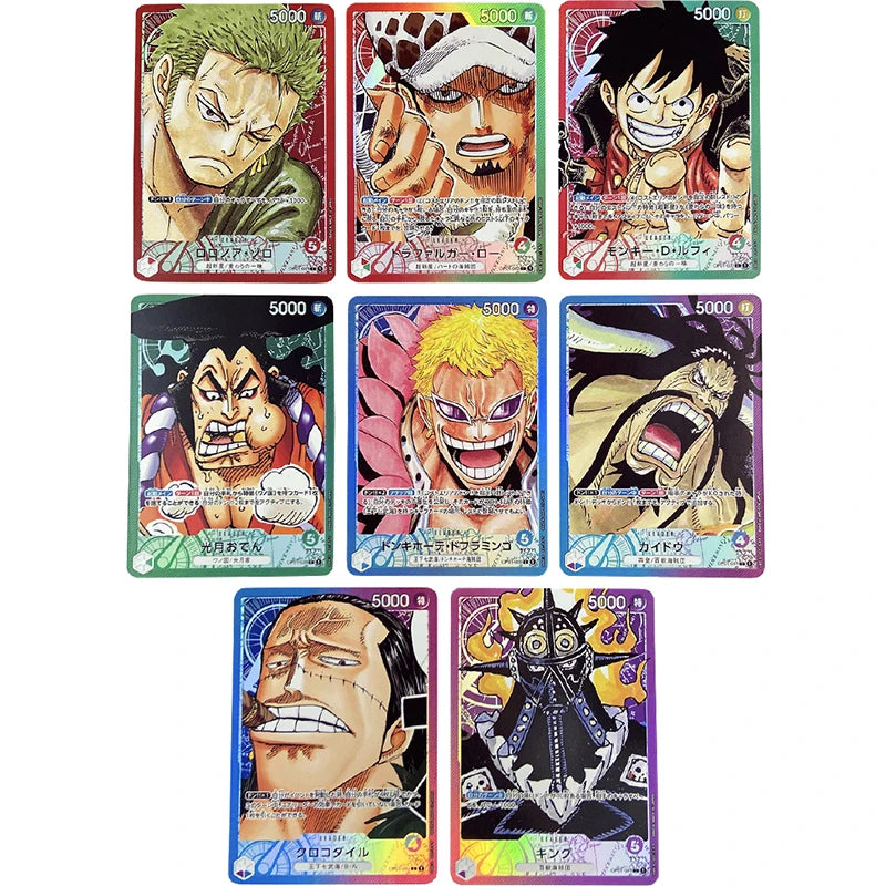 One Piece Anime Card Japanese Version Leader OPCG Replica Boa Hancock Luffy Law Zoro Moria Katakuri Game Anime Collection Cards