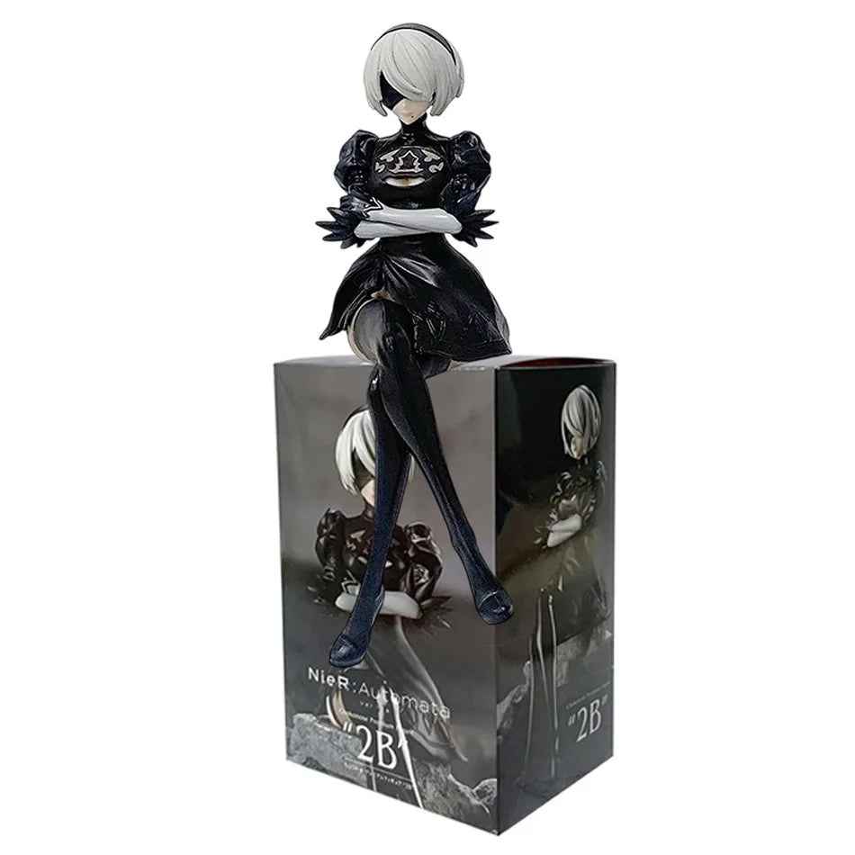 15Cm Anime  Nier:automata Ver1.1A 2B Yorha No. 2 Type B Premium Chokonose Figure PVC Model Collectible Toys