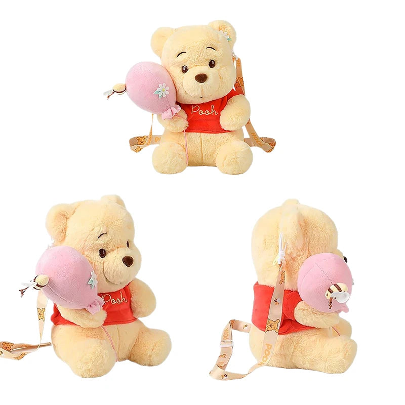 Disney Winnie the Pooh Plush Toy Backpack Pendant Children's Toy Soft and Comfortable Doll keyring Birthday Present