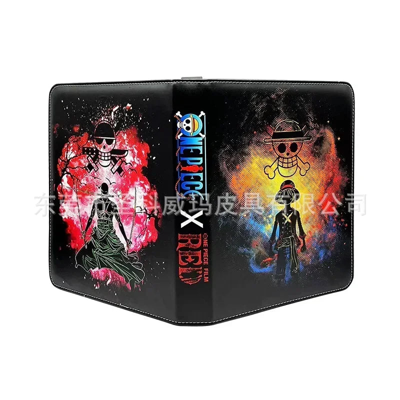 540Pcs 9 Pocket Anime One Piece Luffy Zoro Cards Book zipper PU leather Cards Binder Display Game Collection Card Kids Toy Gift