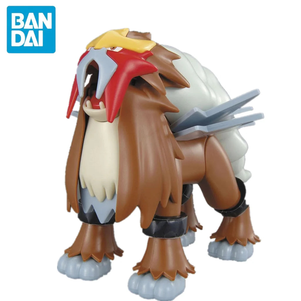 Original BANDAI Pokemon Entei PLAMO COLLECTION SELECT SERIES Anime Figure Toys Pocket Monster Assembly Action Figurine Doll Gift