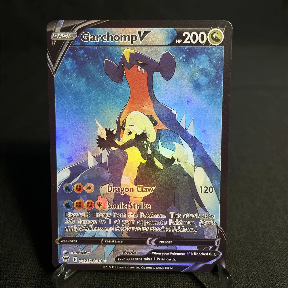 Pokemon Cards Holographic Sword & Shield Series Garchomp Genesect Duraludon Lilligant Evolution Collection Card Proxy Card