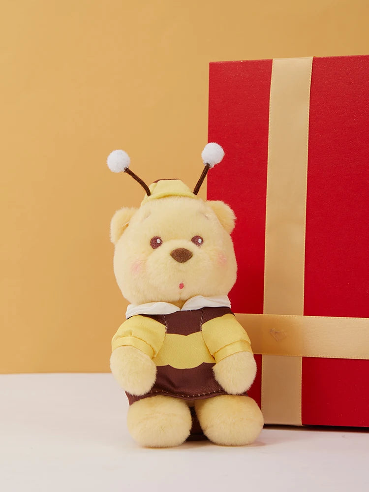 Disney Winnie the Pooh Honey Bee Plush Keychain - Cute Soft Stuffed Animal Toy, Gift for Kids Girls Fans