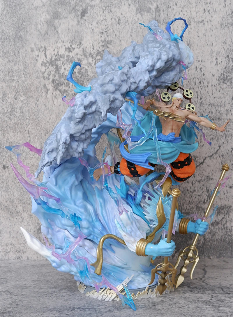 35cm Anime ONE PIECE NEO-DX God Enel Battle Ver. GK PVC Action Figure Statue Collection Game Model Kids Toys Doll Gifts
