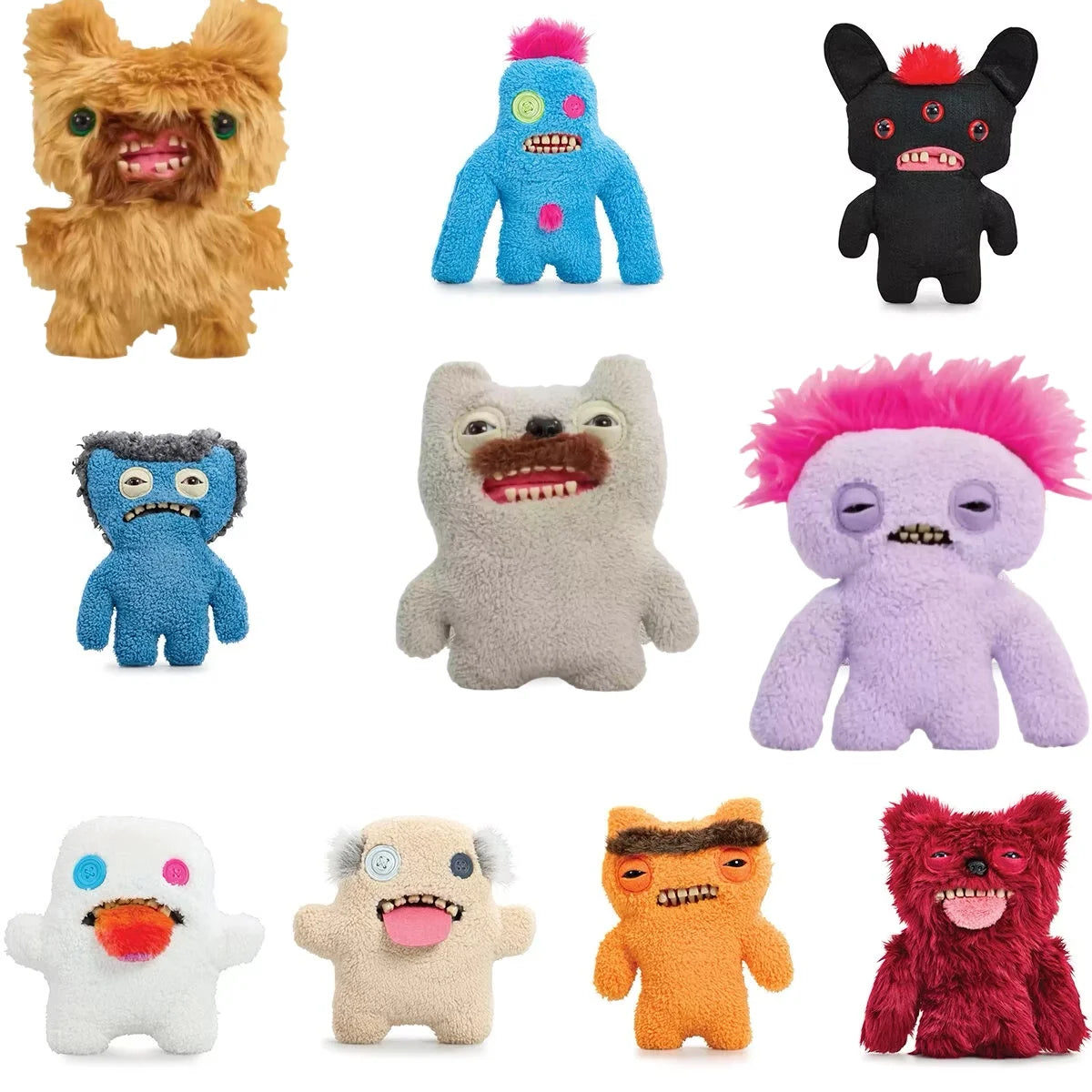 British Original Genuine Fuggler Limited Rare Funk Tooth Baby Tooth Monster Plush Toy Ugly Funny Doll Creative Friend Gifts