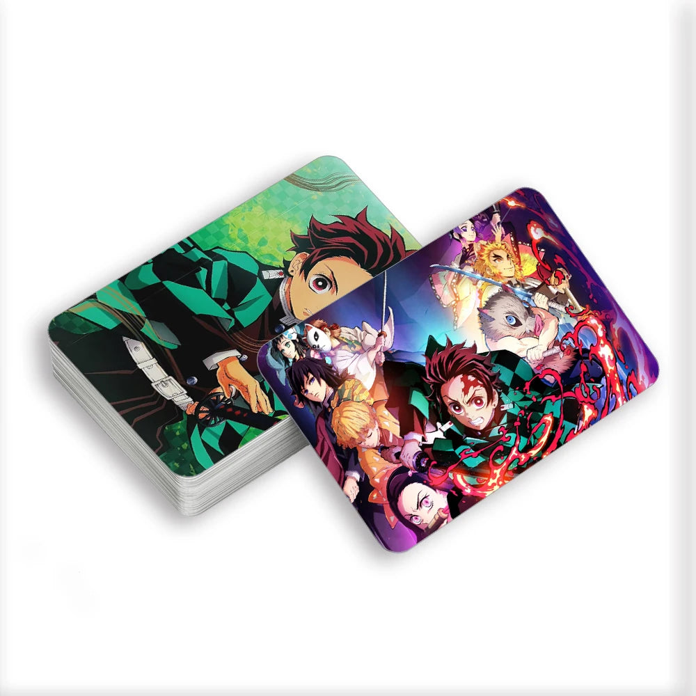 Demon Slayer Japanese Anime Lomo Card One Piece 1pack/96pcs Card Sticker With Postcards Message Gift For Fan Game Collection Toy