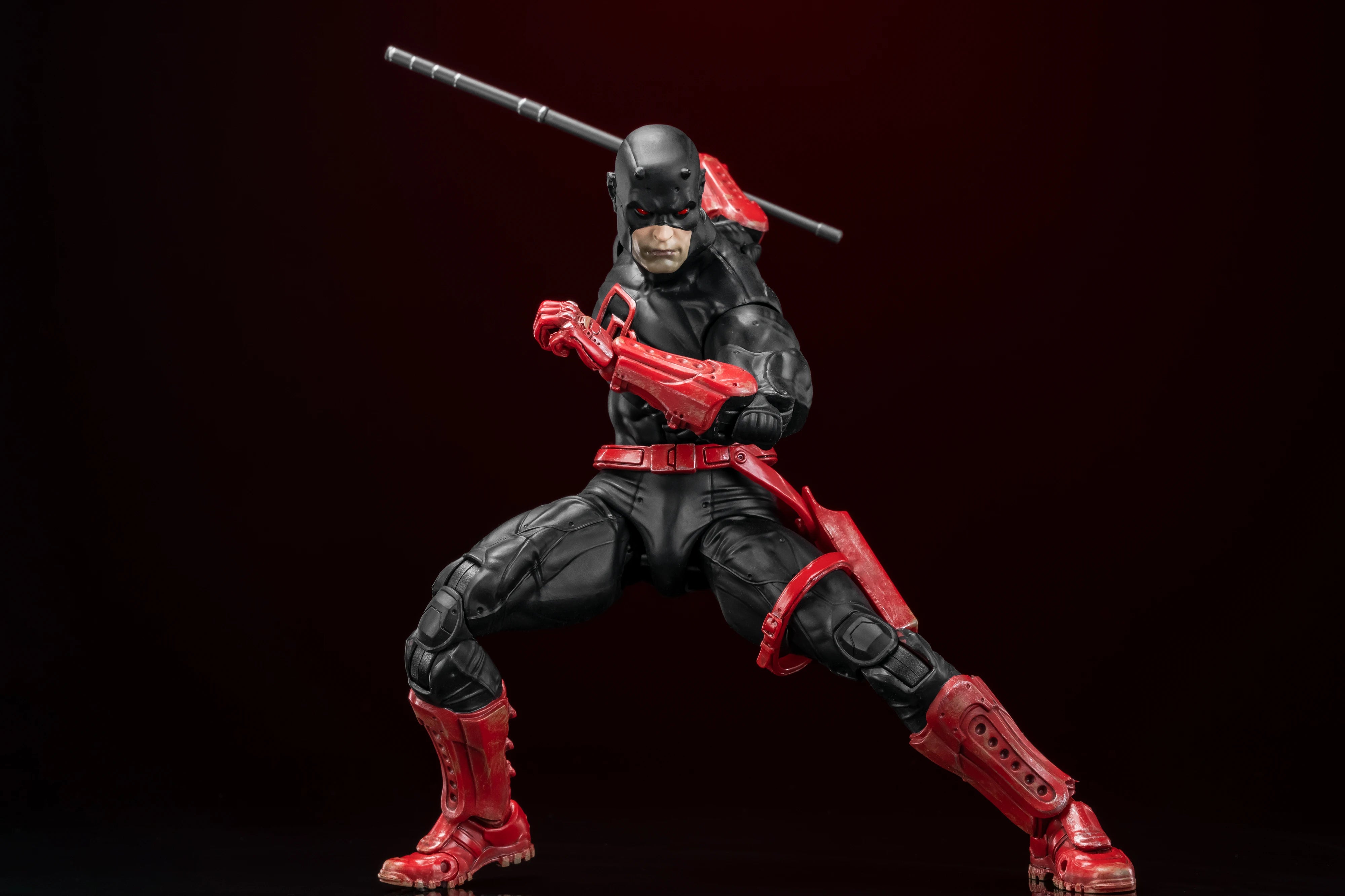 In Stock - FlefToys Marvel Daredevil Classic Red Shadowland Reborn Black 8