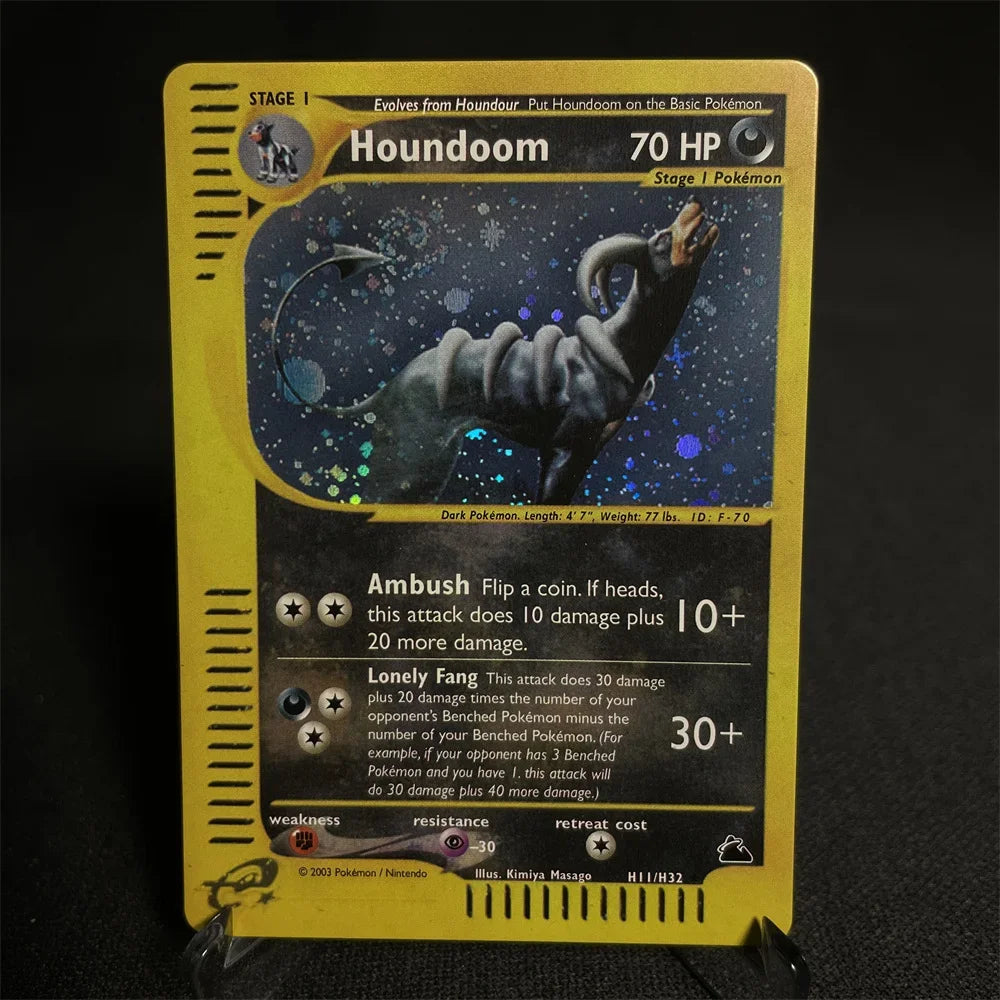 Pokemon Cards Shining Card E-Card Series Vileplume Arcanine Gengar Suicune Game Collection Cards Toys Gifts Proxy Card