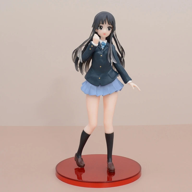20cm K-On Hirasawa Yui Akiyama Mio Beautiful Girls Anime Figure Model Statue Collection Desktop Decoration Ornament Toys Gifts