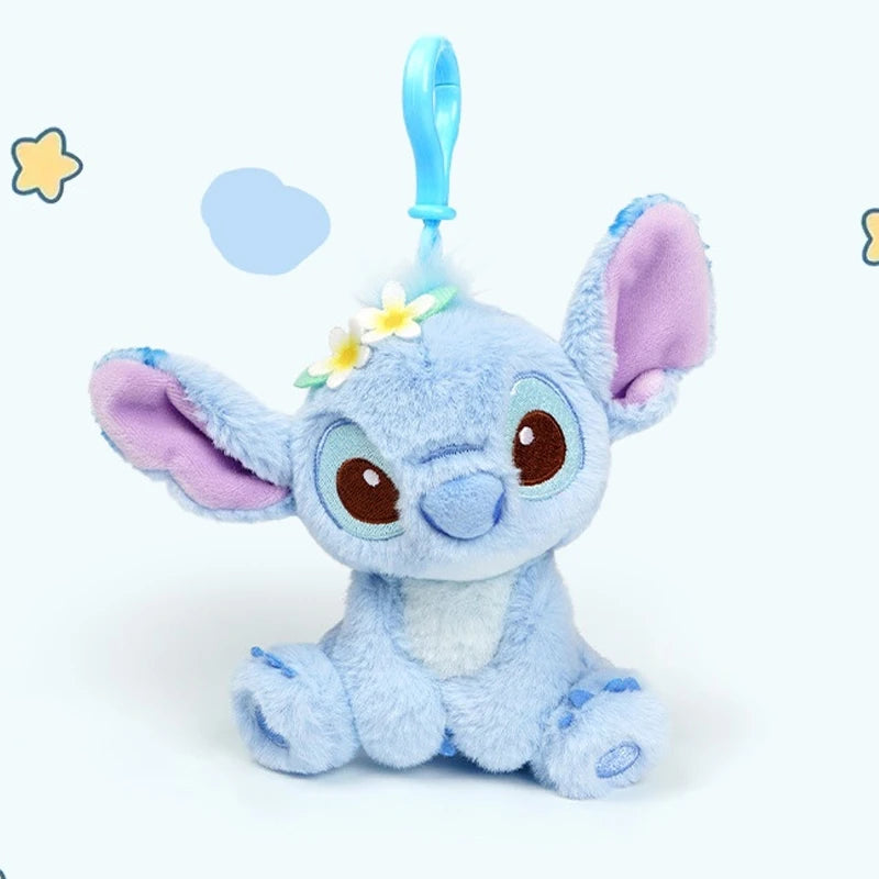 Kawaii Disney Stitch Angel Plush Stuffed Toys Purple Anime Lilo&Stitch Doll Cute Keychain Pendant Birthday Gift For Kid Girl