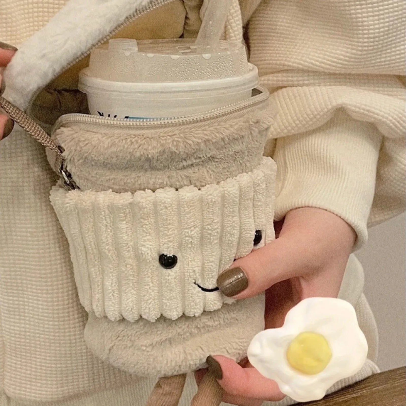 2 Colors Coffee Milk Tea Bag, Women's Messenger Bag Plush Bag, Fashion Cute, Accompanying Toy Cup Set, Girls Festival Gifts