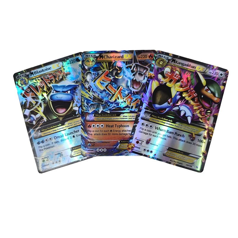 60pcs/box Ultra Rare Pokemon Cards Bundle Vmax/GX/EX/Energy/Trainer/MEGA Holographic  Battle Card Game Toys For Kids