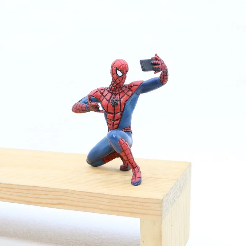 4pcs Marvel Superhero Spider Man 7-8cm Action Figure Decorative Ornaments Model Collection Mini Model Toys Birthday Gift