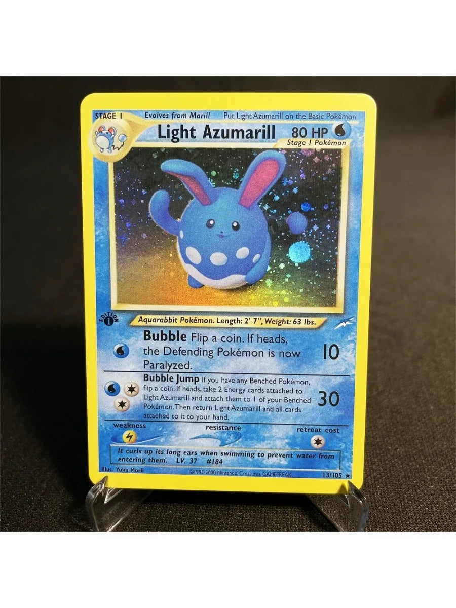 Pokémon Cards Foil Flash Card Neo Destiny Series Celebi Dark Donphan Light Flareon Collection Cards Model Toy Gifts Proxy Card