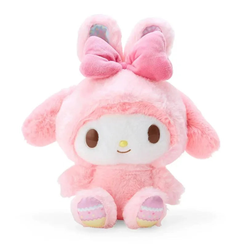 Kawaii Sanrio Kuromi Cinnamoroll Anime Cartoon My Sweet Piano hello Kitty Easter Rabbit Ears Plush Toys Children's Birthday Gift