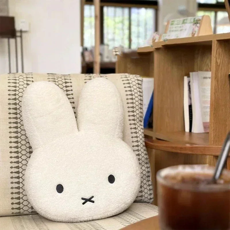 Miffy New Kawaii Plush Pillow Cute Miffy Sweet Doll Toy Creative Room Decoration Cartoon Ornaments Sofa Pillow Birthday Gift