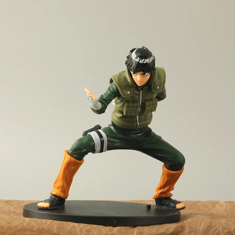 16cm Naruto Anime Figure Rock Lee Hyuuga Hinata Roubu Double Lion Fist Fighting PVC Action Figure Collection Model Doll Toy Gift