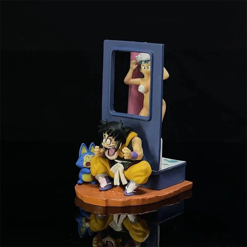10cm/3.93in Anime Dragon Ball Z Figure Yamcha Bulma Action Figure Collection Figurine Statue Toy Gift