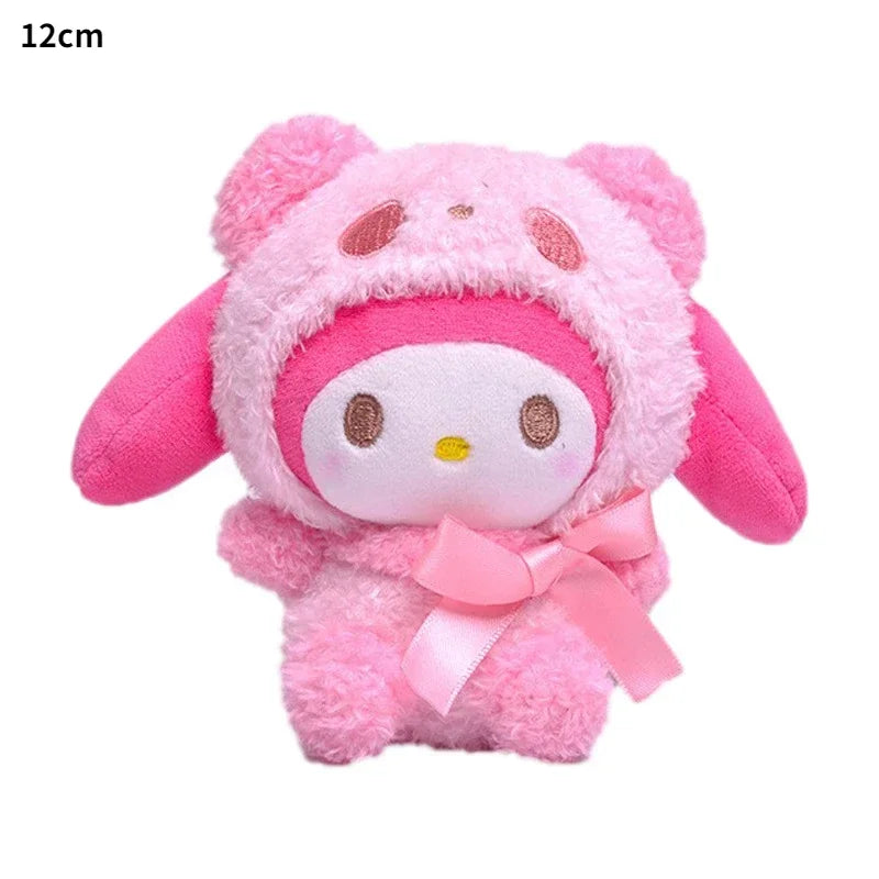 Sanrio Kuromi Cinnamoroll Melody Plush Toy Doll Anime Kawaii Doll Pendant Collection Children's Birthday Festival Gift