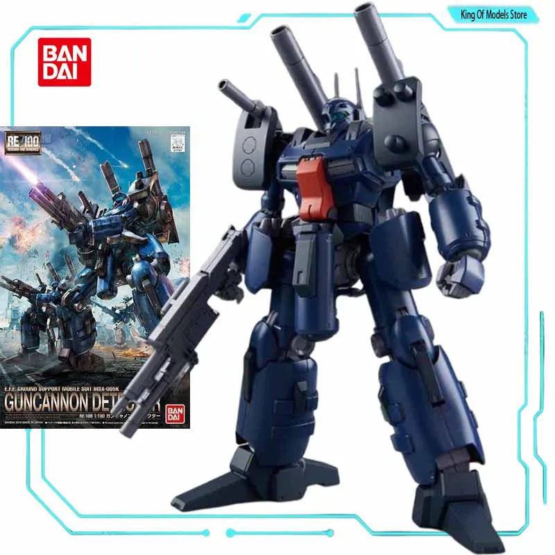 Bandai Original MODEL KIT GUNDAM RE 1/100 ALL  JAGD DOGA  ZAKU Anime Action Figure Assembly Model Toys  Model Gifts for Boys