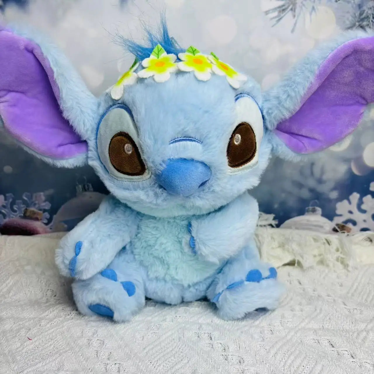 DISNEY Lilo & Stitch Plush Toys Pink Lilo Blue Stitch Stuffed Plush Dolls Pendant Toys Models Cute Boy Girl Birthday Gift