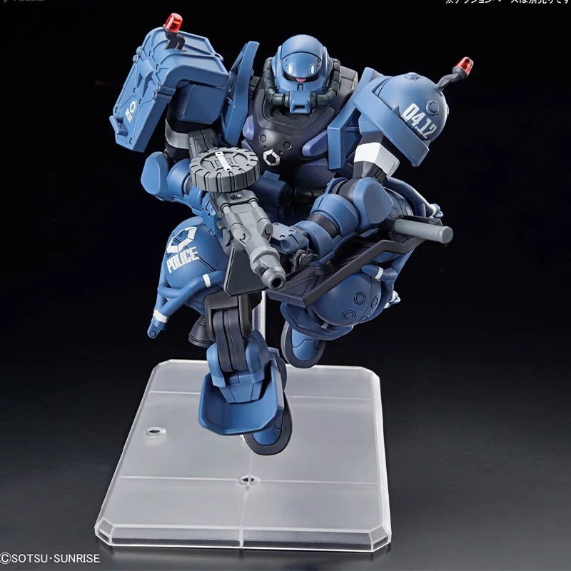 Bandai HG 1/144 HGUC Gundam Gquuuuuux POLICE ZAKU Model Kit Anime Fighter Assembly Model Anime Action Figure Toy Gift for kid