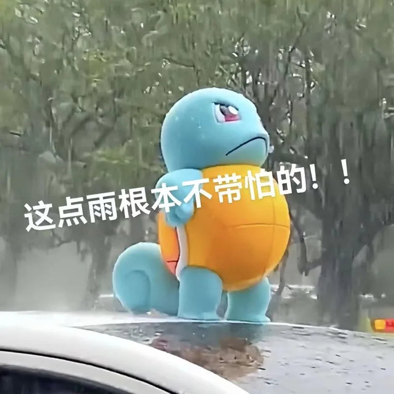 Pikachu Cartoon Anime Peripheral Squirtle Cute Car Computer Machine Box Decoration Model Fans Collect Gifts Toys