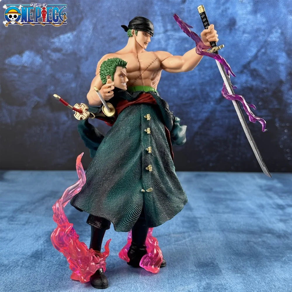 Comic Doll Bathing Blood Roronoa Zoro PVC 21cm Action Doll Series Exquisite Model Birthday Gift Doll