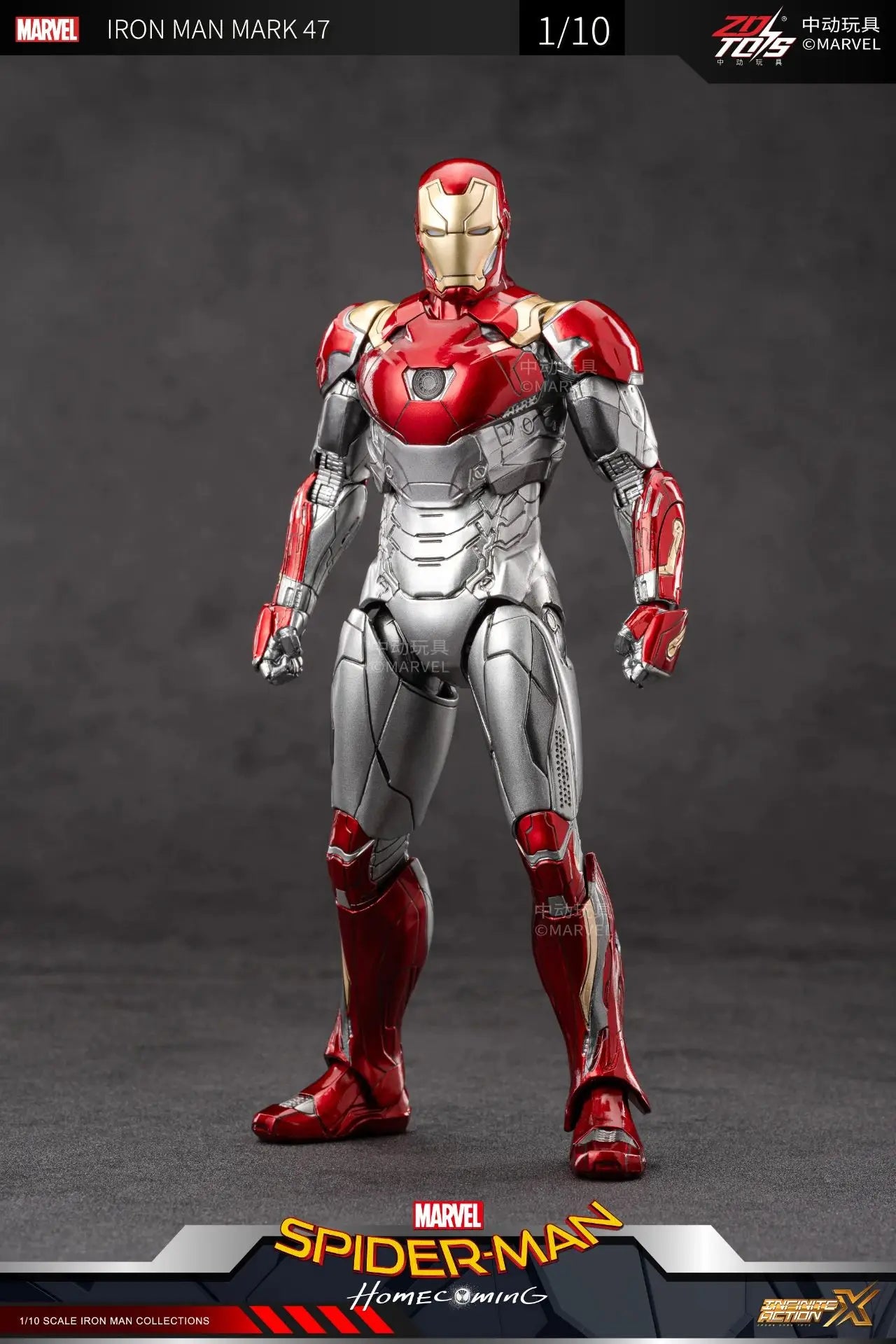 ZD Toys Iron Man Action Figure Mark 35 Red Snapper Iron Man MK 24 MK 22 MK 47 Tony Stark Ironman Figure Action Collect Toy Gift