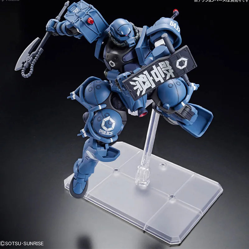 Bandai HG 1/144 HGUC Gundam Gquuuuuux POLICE ZAKU Model Kit Anime Fighter Assembly Model Anime Action Figure Toy Gift for kid
