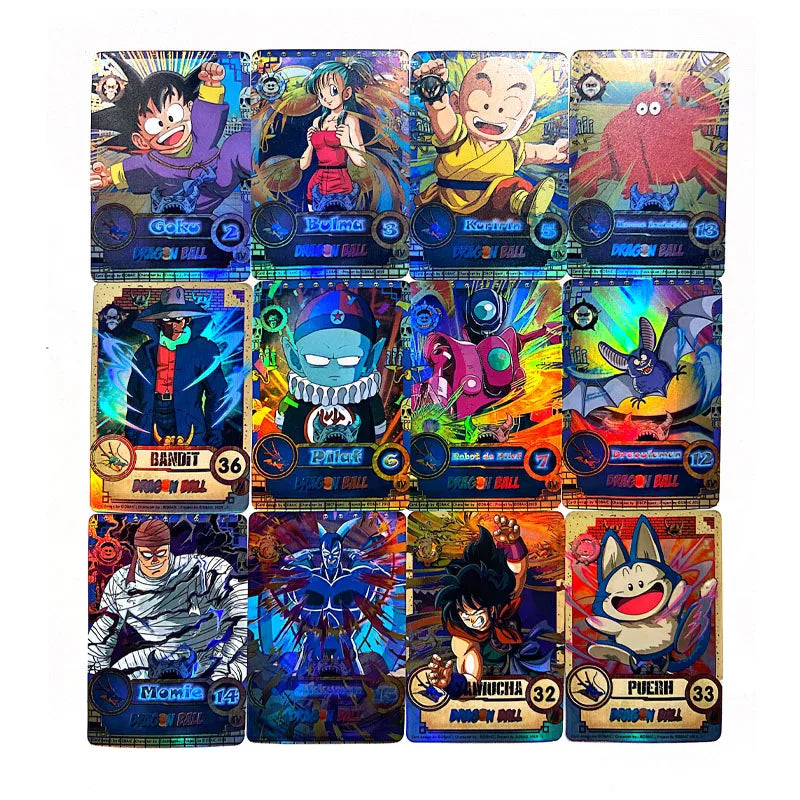 55pcs/set of DIY homemade dragon ball collection card ACG Dragon Ball Super Character Color Flash Card Game Toys Holiday Gifts
