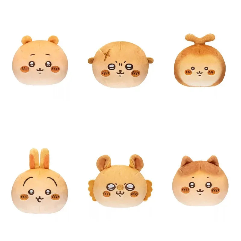 Kawaii Chiikawa Dorayaki Plush Backpack Pendant Anime Usagi Girl's Heart Cute Pinch Bread Plush Headphones Bag Coin Purse