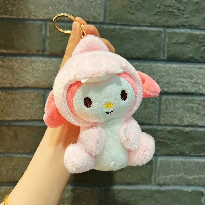 Sanrio Cross Dress Ornaments Kawaii Escolar Sanrio My Melody Plush Juguetes Para Niños Novedosos Plush Toys For Kids
